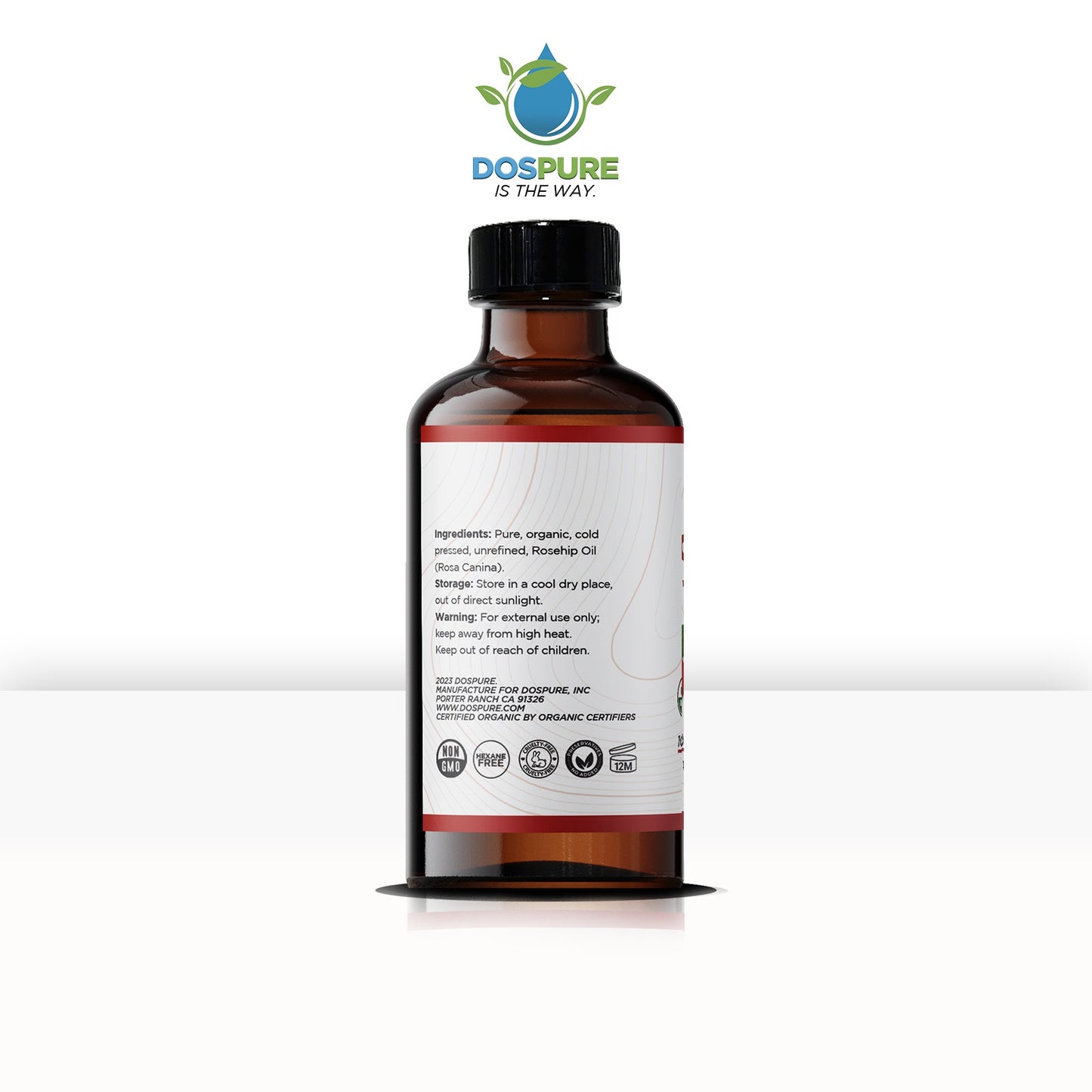 Organic Oil-Rosehip Oil-reduce skin aging-Dry Skin-reduce stretch marks-anti acne-hair care