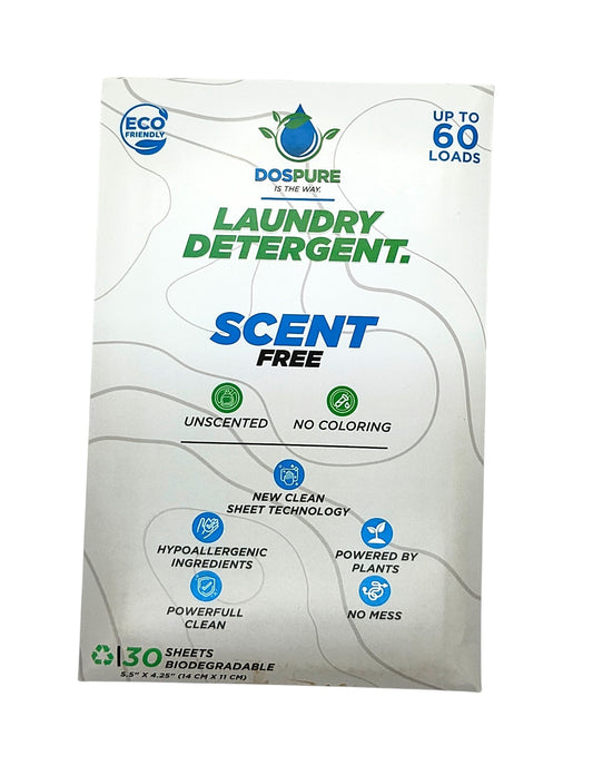 Laundry Detergent -Eco friendly-Biodegradable-SCENT FREE- Sheets-Organic-Clean-Safe