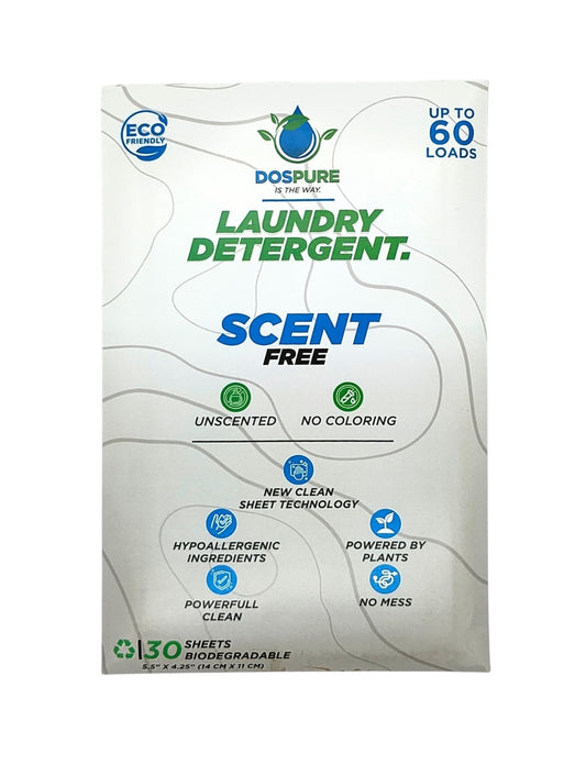 Laundry Detergent -Eco friendly-Biodegradable-SCENT FREE- Sheets-Organic-Clean-Safe