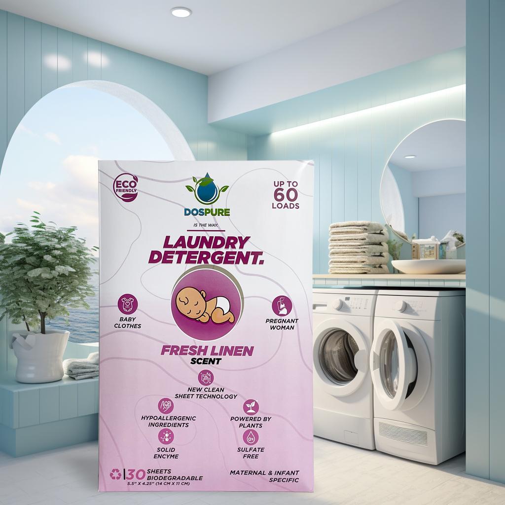 Laundry Detergent - Biodegradable-Clean-Organic-Sheets-Eco friendly-safe